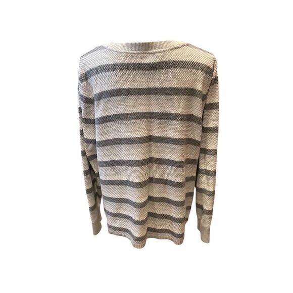 Tommy Hilfiger Women's Striped Pullover Sweater Gray White 2XL - Picture 6 of 8